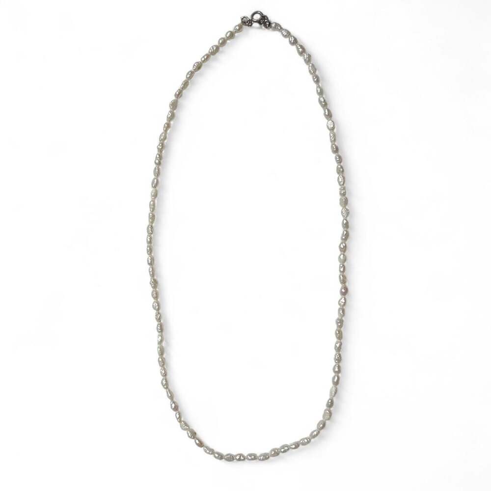 Freshwater Pearl Dainty Silver-Tone Beaded Necklace
